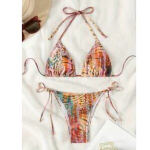 Animal Print Multicolor Bikini Set